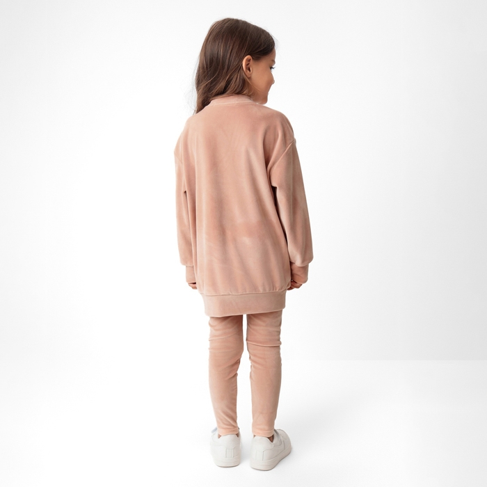 Костюм детский (свитшот, леггинсы) KAFTAN Plushy р.34 (122-128), бежевый