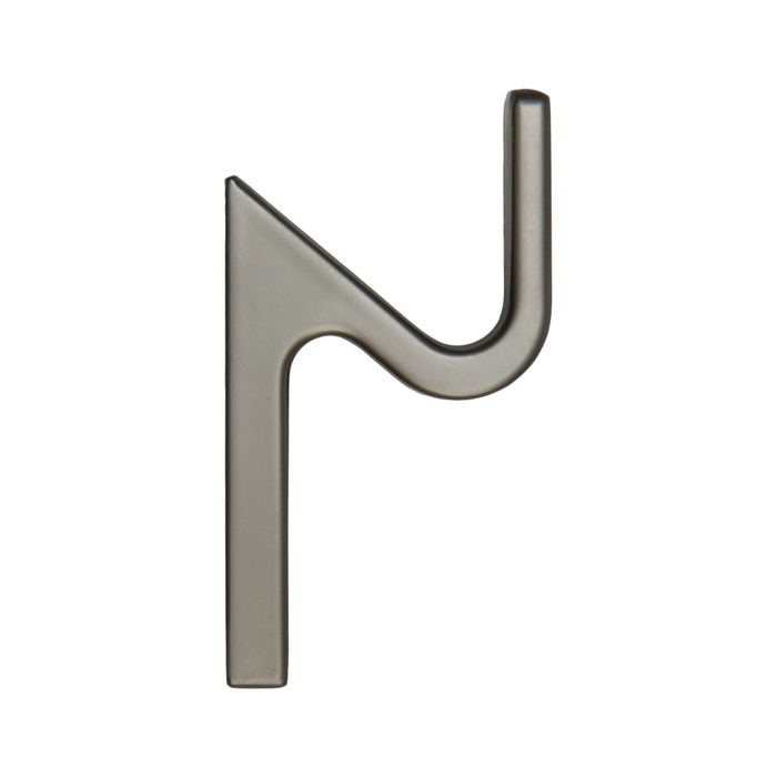 Крючок мебельный CAPPIO ANEMONE, однорожковый, графит Крючок мебельный CAPPIO ANEMONE, однорожковый, графит