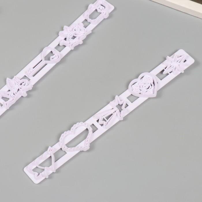 Каттеры для полимерной глины Каттеры для полимерной глины "Сердечность" набор 2 шт 2,5х24,8х0,7 см