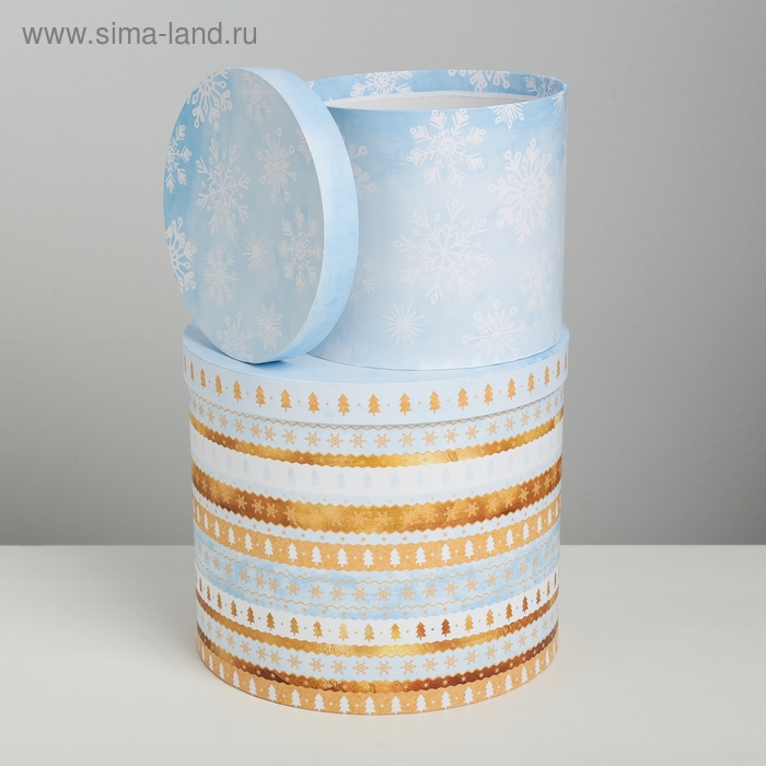 Набор подарочных коробок 5 в 1 &laquo;Чудесные снежинки&raquo;, 13 х 14‒19.5 х 22 см, Новый год