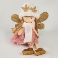 Новый год! Ёлочное украшение кукла «Фея», в шапке с шарфом Новый год! Ёлочное украшение кукла «Фея», в шапке с шарфом