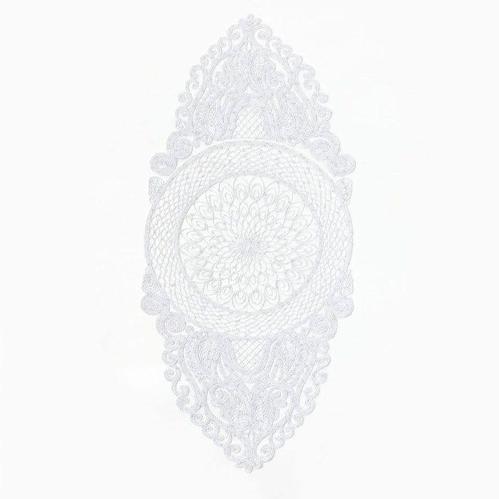 Дорожка Этель ажурная цв.белый 40*90 см, 100%п/э