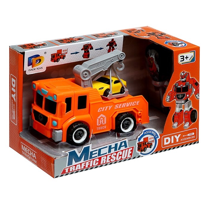 Конструктор винтовой &laquo;Эвакуатор&raquo;, 2 в 1 робот-машина