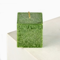 Свеча интерьерная новогодняя &laquo;Чудес&raquo; на Новый год, зеленая, 5 х 5 см