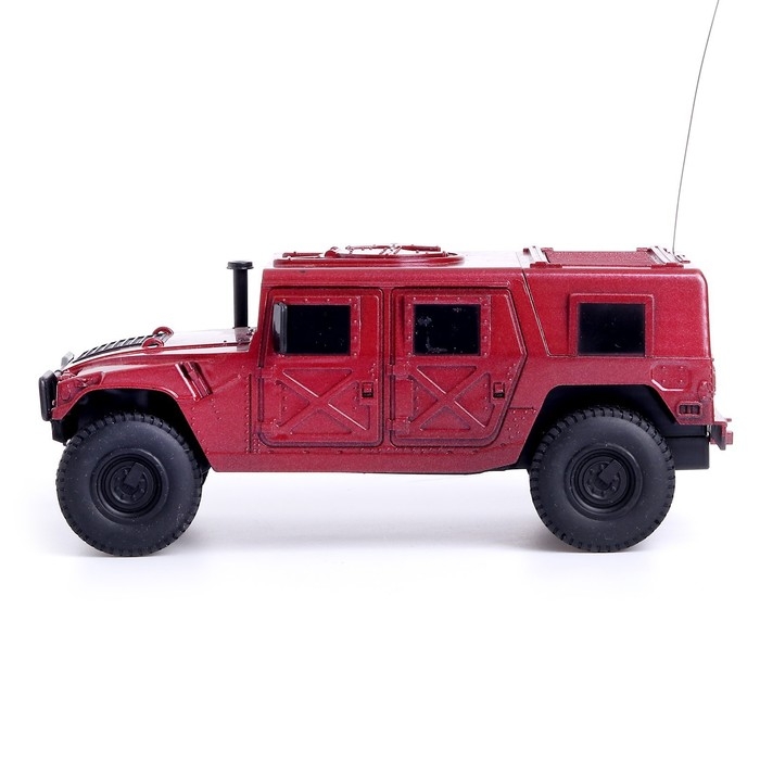 Джип радиоуправляемый «Хамер», свет, работает от батареек, 1:18, цвет бордовый Джип радиоуправляемый «Хамер», свет, работает от батареек, 1:18, цвет бордовый