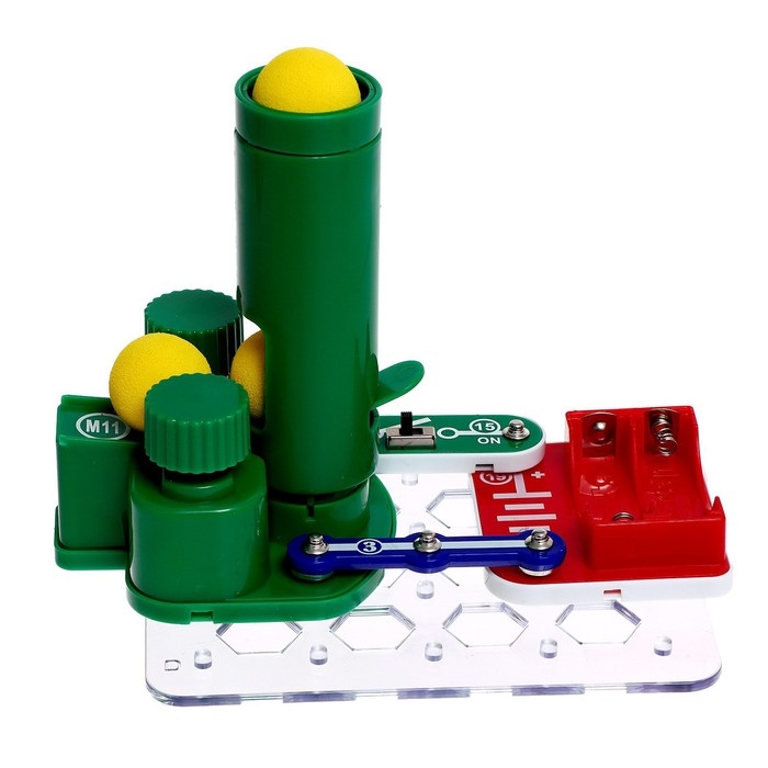 Электронный конструктор &laquo;Метательная машина&raquo;, 11 деталей, 6 шариков