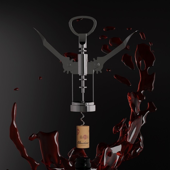 Штопор Доляна &laquo;Мастер&raquo;, 16 см, цвет серебряный