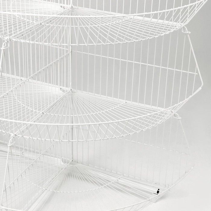 Горка-накопитель из четырёх корзин, полукруглая, 120&times;60&times;140 см, цвет белый