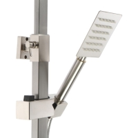 Душевая система ZEIN Z1009, смеситель, тропическая и ручная лейка, нержавеющая сталь, сатин Душевая система ZEIN Z1009, смеситель, тропическая и ручная лейка, нержавеющая сталь, сатин