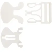 Застежка-пряжка односторонняя Triden, белый