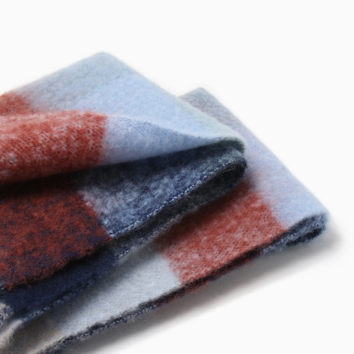 Шарф зимний объемный с кистями MINAKU клетка 210*38+18 см Шарф зимний объемный с кистями MINAKU клетка 210*38+18 см