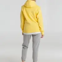 Толстовка с капюшоном унисекс King, желтая, размер XL