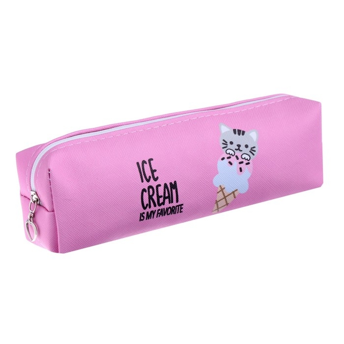 Пеналы школьный на молнии Пеналы школьный на молнии "Котик/Зайка", МИКС