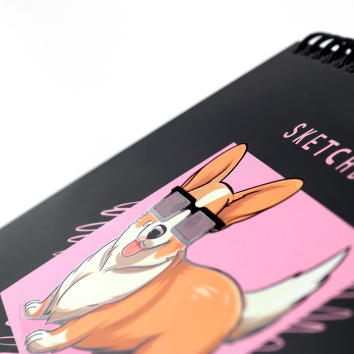 Скетчбук в твердой обложке на гребне А5, 80 л. 100 г/м «Корги» Скетчбук в твердой обложке на гребне А5, 80 л. 100 г/м «Корги»