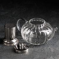 Чайник стеклянный заварочный с металлическим ситом &laquo;Диана&raquo;, 800 мл