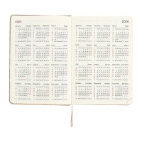 Ежедневник датированный 2025 A5 168 листов, deVENTE.Barbara, твердая обложка кожзам с поролоном, хлястик, перфорация, ляссе, блок 70, бежевый