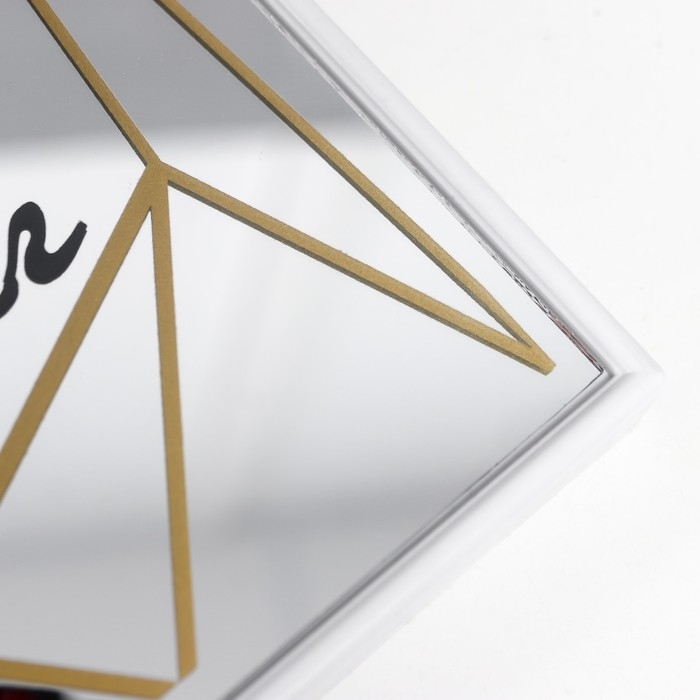 Фоторамка на 2 фото 10х10, 10х15 см+зеркало Фоторамка на 2 фото 10х10, 10х15 см+зеркало "Улыбка" белая набор 3 шт 31х27 см