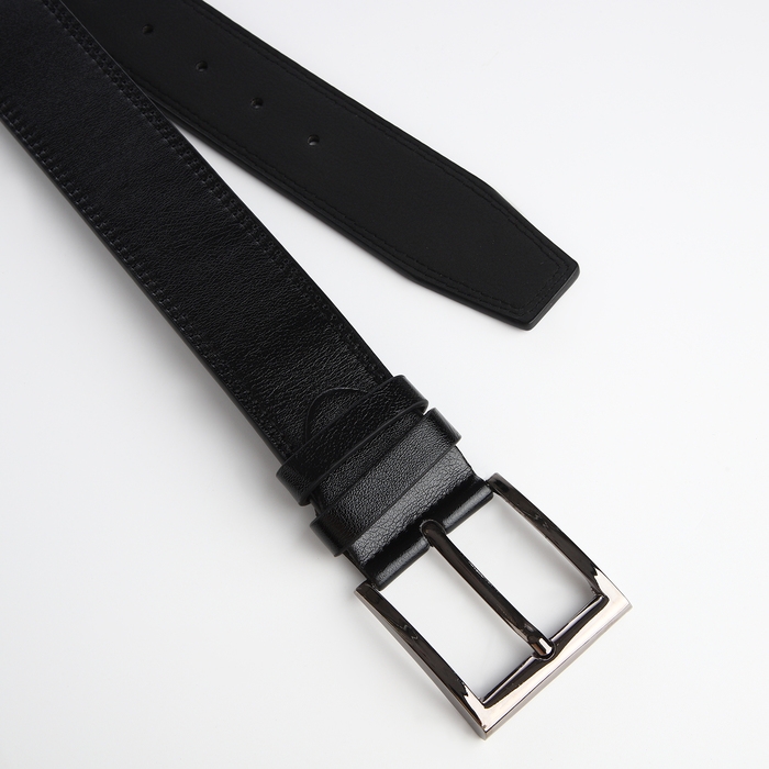 Ремень мужской «Великан», ширина 4 см, винт, пряжка металл, цвет чёрный Ремень мужской «Великан», ширина 4 см, винт, пряжка металл, цвет чёрный