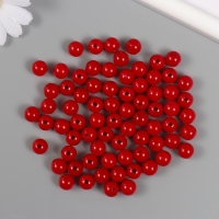 Набор бусин "Жемчуг" d 10 мм, 250 гр, красный