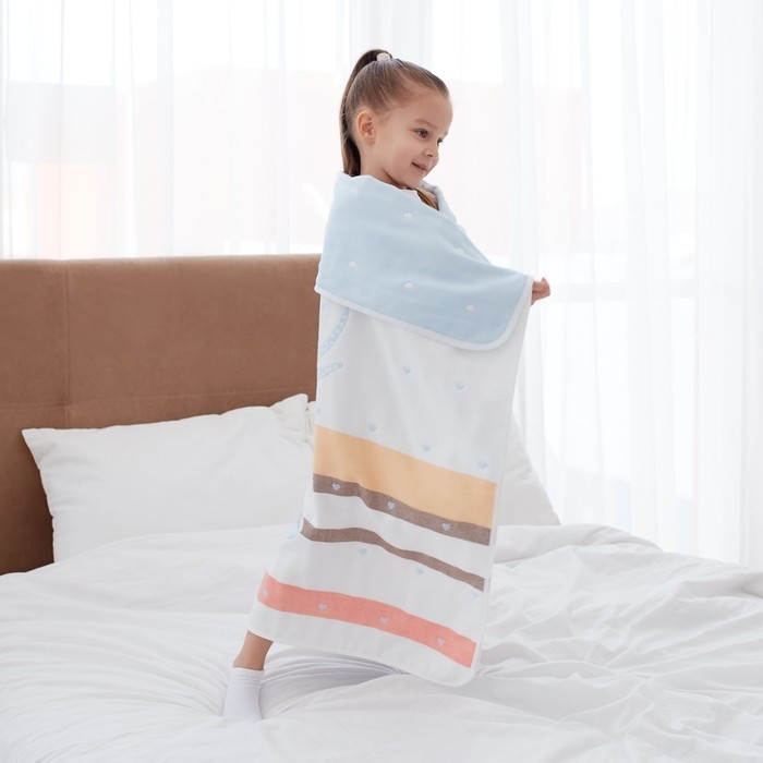 Полотенце детское Крошка Я "Magic" 95х100&plusmn;5 см, цвет голубой, 100% хлопок, 280 г/м2