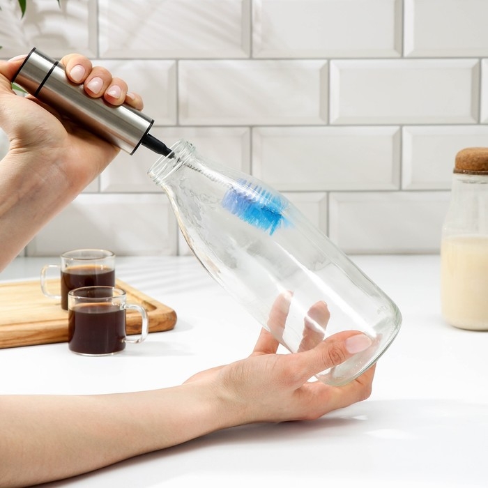 Капучинатор с ёршиком для кружек, нержавеющая сталь Капучинатор с ёршиком для кружек, нержавеющая сталь