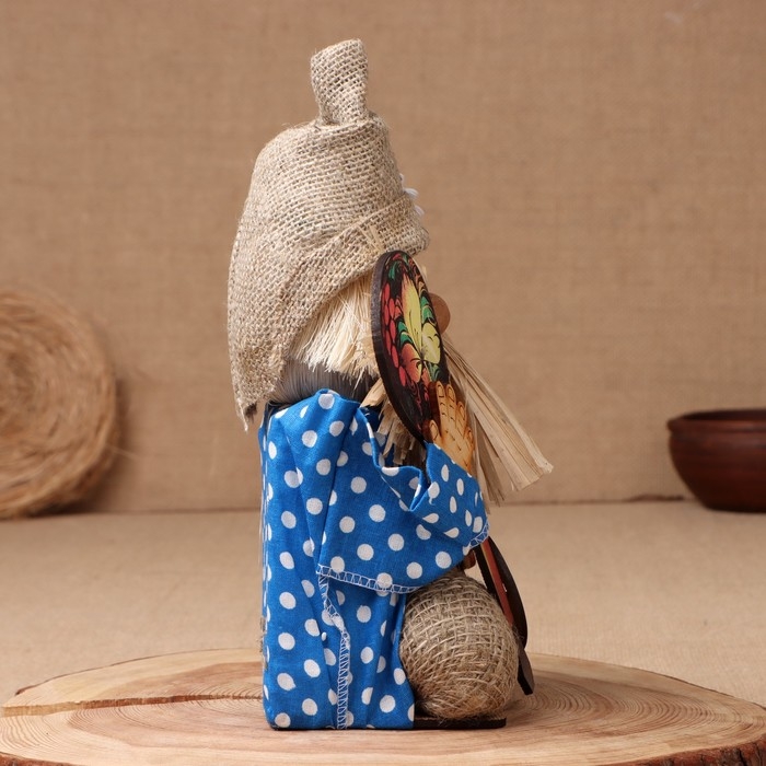 Оберег-домовой "Тимофей с ложкой и подковой", 29х24х19 см, микс