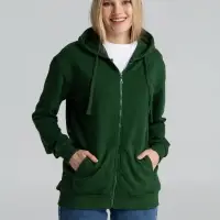Толстовка на молнии с капюшоном Siverga Heavy 2.0, темно-зеленая, размер XXL