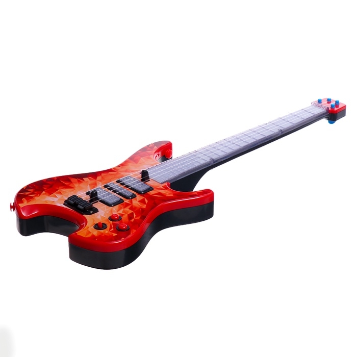 Музыкальная гитара «Рок звезда», звук, свет, цвет красный Музыкальная гитара «Рок звезда», звук, свет, цвет красный