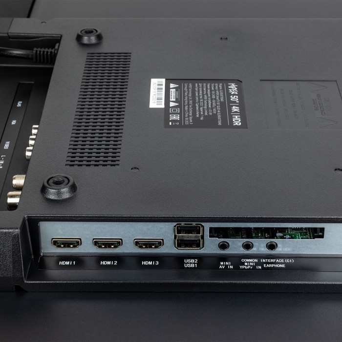 Телевизор HIPER QL50UD700AD, 50 Телевизор HIPER QL50UD700AD, 50", 3840x2160,DVB-T2/C/S2,HDMI 3, USB 2, Smart TV, графитовый