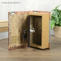 Сейф-книга дерево кожзам "Лазурный полуостров" 17х11х5 см