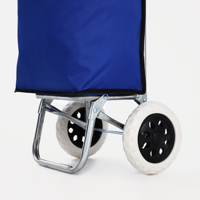 Сумка-тележка хозяйственная на шнуре, цвет васильковый Сумка-тележка хозяйственная на шнуре, цвет васильковый