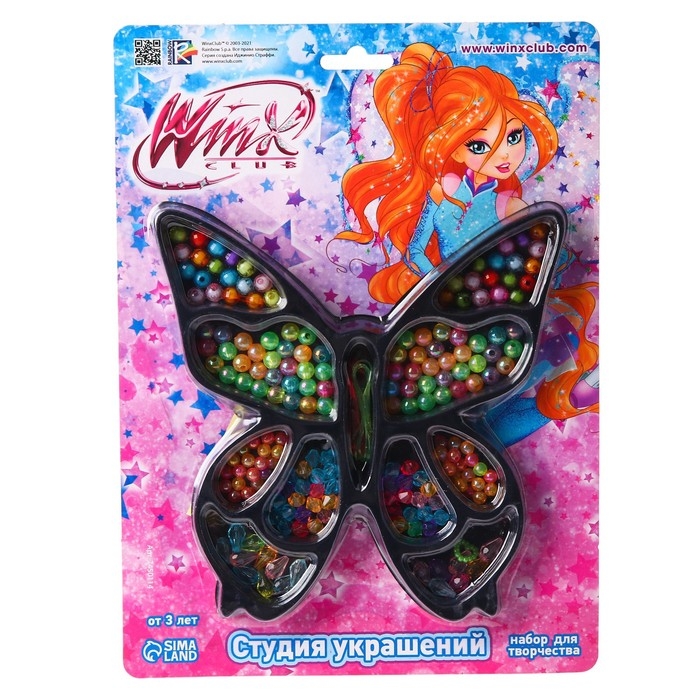 Набор для творчества &laquo;Студия украшений&raquo; на блистере WINX, 10 видов бусин