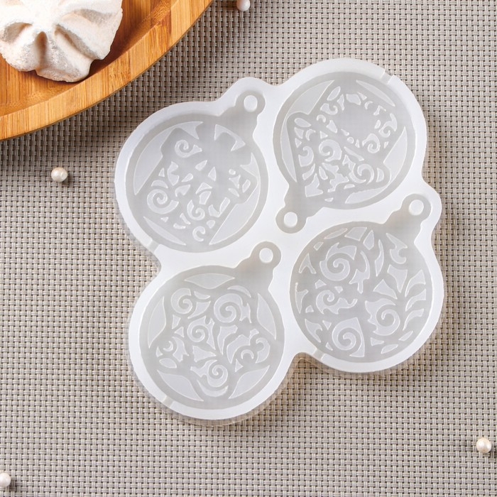 Силиконовый молд для леденцов и шоколада &laquo;Шары&raquo;, 12&times;12 см, ячейка d=5 см, цвет прозрачный