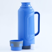 Термос 2 л, со стеклянной колбой, сохраняет тепло 24 ч, синий