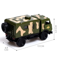 Грузовик металлический «КАМАЗ. Армия», 1:52, инерционный, свет, звук Грузовик металлический «КАМАЗ. Армия», 1:52, инерционный, свет, звук