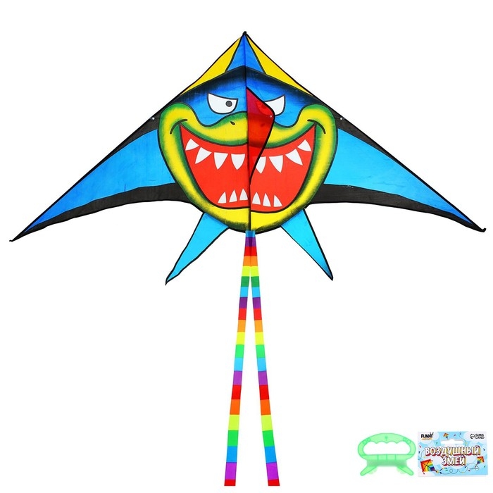 Воздушный змей &laquo;Акула&raquo;, с леской