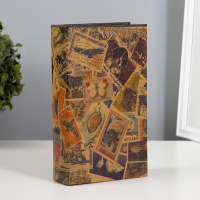 Сейф-книга дерево "Коллекция почтовых марок" кожзам 21х13х5 см