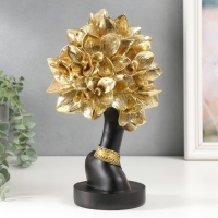 Сувенир полистоун бюст "Африканка с цветком на голове" черный с золотом 29х11х17 см Сувенир полистоун бюст "Африканка с цветком на голове" черный с золотом 29х11х17 см