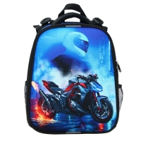 Рюкзак каркасный 38 х 30 х 16 см, эргономичная спинка, Calligrata Probag "Мото" (школьный, с ситемой роста)