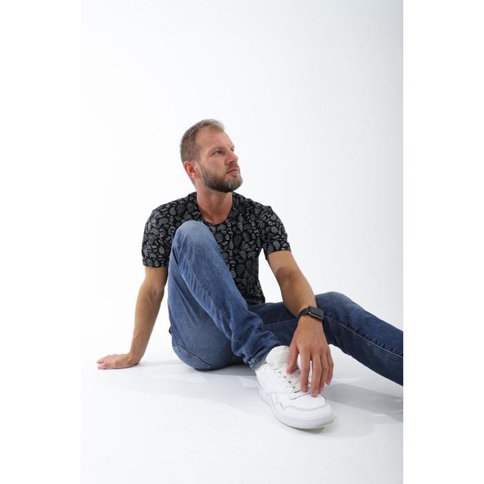 Футболка SL Футболка SL "Пейсли", 46, чёрный