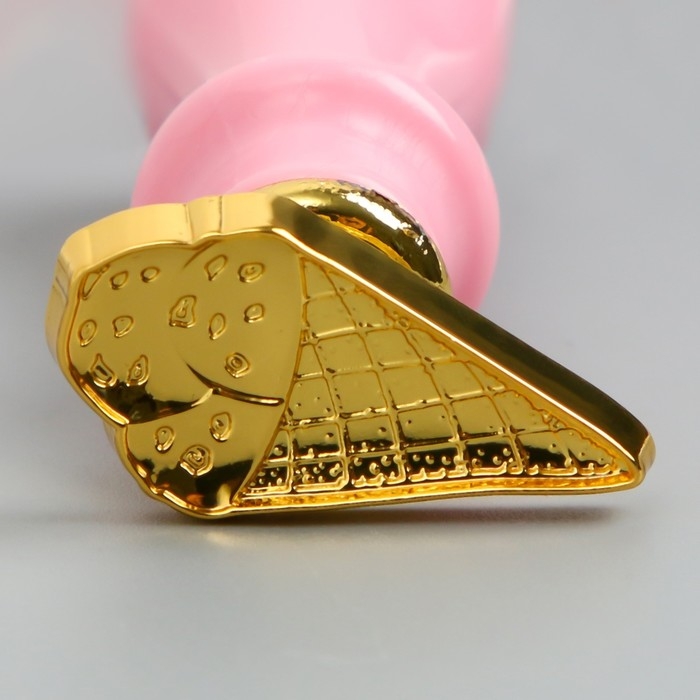 Печать для сургуча с пластиковой ручкой фигурная Печать для сургуча с пластиковой ручкой фигурная "Рожок мороженого" 6,3 см