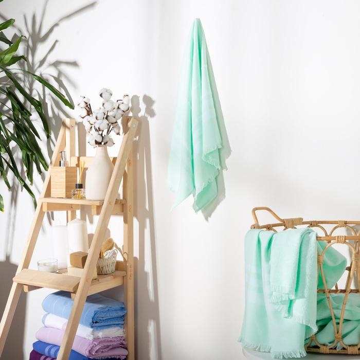 Полотенце махровое двухстороннее Этель Полотенце махровое двухстороннее Этель "Уют" 50х90 см, цвет мятный, 100% хлопок, 240 гр/м2