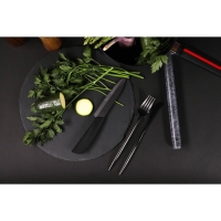 Скалка из мрамора Magistro, 25&times;2,2 см, цвет чёрный