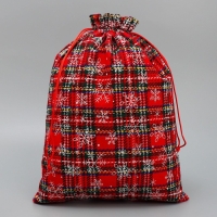 Мешочек подарочный холща &laquo;Подарок для тебя&raquo;, снежинки, 30 х 40 см +/- 1.5 см, Новый год