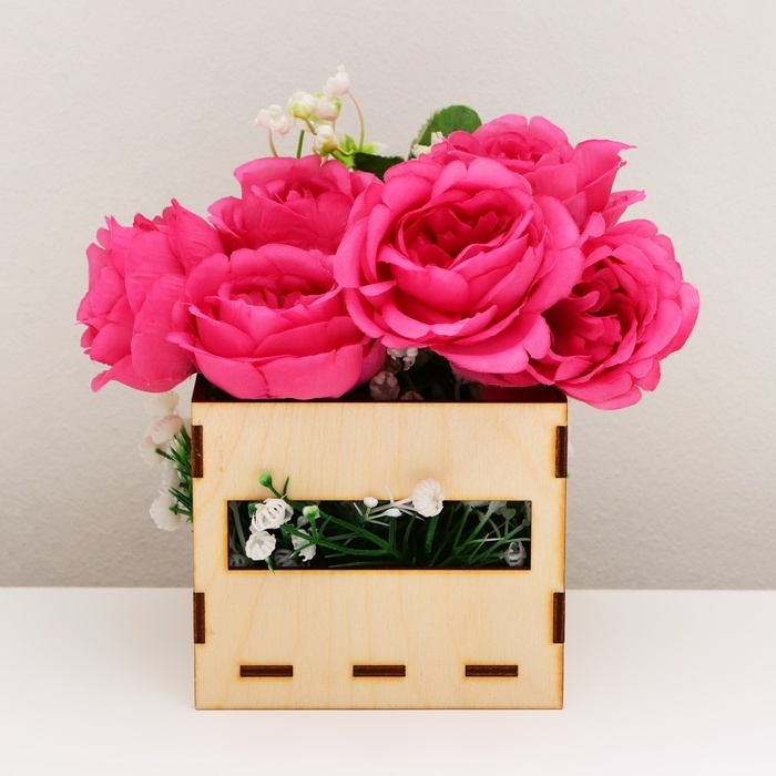 Кашпо деревянное 11,5 х 10,5 х 9 см Кашпо деревянное 11,5 х 10,5 х 9 см