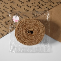 Лента из джута &laquo;Кружево&raquo;, 50 мм, 4,5 &plusmn; 0,5 м, цвет белый