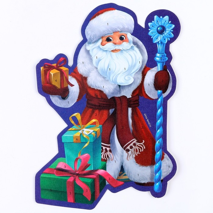 Аппликация фольгой на новый год &laquo;Дедушка Мороз&raquo;, новогодний набор для творчества