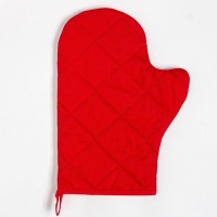 Новый год. Набор кухонный Christmas red flowers варежка-прихватка 20х28см, прихватка 19х19см, 100% хлопок