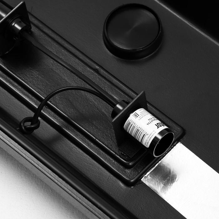 Аквариум "Панорамный" с крышкой, 60 литров, 64 х 26,2 х 36 см, чёрный