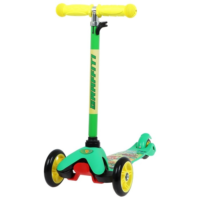 Самокат GRAFFITI «В лесу», колёса PU 110/80 мм, ABEC 7, цвет зелёный Самокат GRAFFITI «В лесу», колёса PU 110/80 мм, ABEC 7, цвет зелёный